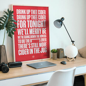 Bristol City 'Drink Up Thee Cider' Football Song Print, 2 of 3
