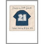 Personalised Football Shirt Birthday Card For Him, Dad, Grandad, thumbnail 3 of 12