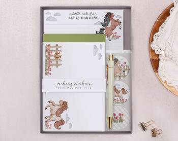 A5 Personalised Children's Stationery Set Gift With Horse Design, 4 of 9