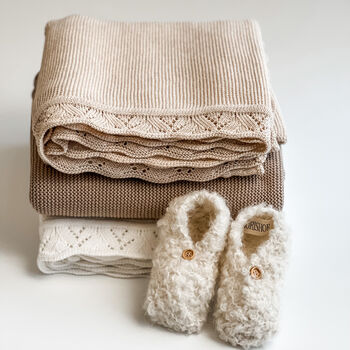 Personalised Organic Baby Blanket Oat, 3 of 5