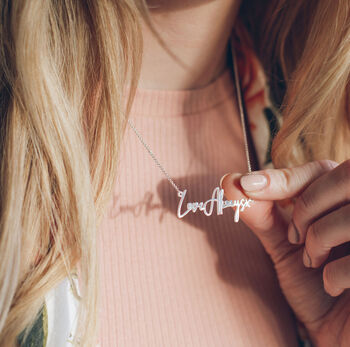 Louisa Personalised Handwriting Necklace, 3 of 9