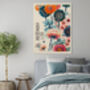 Japanese Yayoi Inspired Flower Art Print, thumbnail 3 of 3
