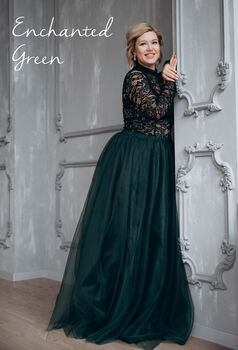 Beige Maxi Tulle Skirt For Special Occasions, 12 of 12