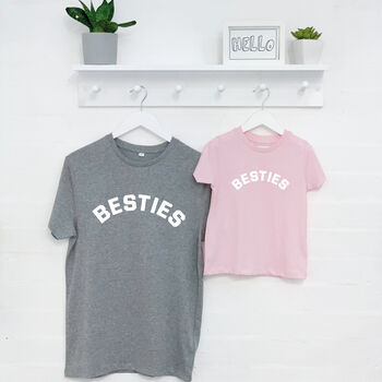 Besties Mother And Child Matching T Shirt Set, 6 of 9