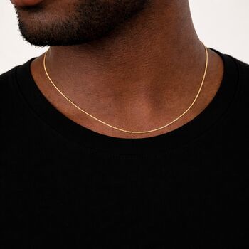 Solid 9ct Gold Light Spiga Wheat Chain – 16in To 20in, 3 of 7