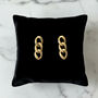 Women's Short Chain Dangle Earrings In 18k Gold, thumbnail 2 of 5