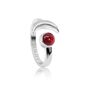 Adjustable July Vitality Birthstone Ring In Sterling Silver Ruby, thumbnail 1 of 2