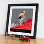 Personalised Cycling Print, Queen Of The Mountains, thumbnail 1 of 8