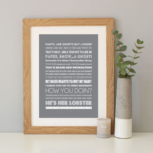 'Friends' The Tv Show Quote Print By Hope and Love