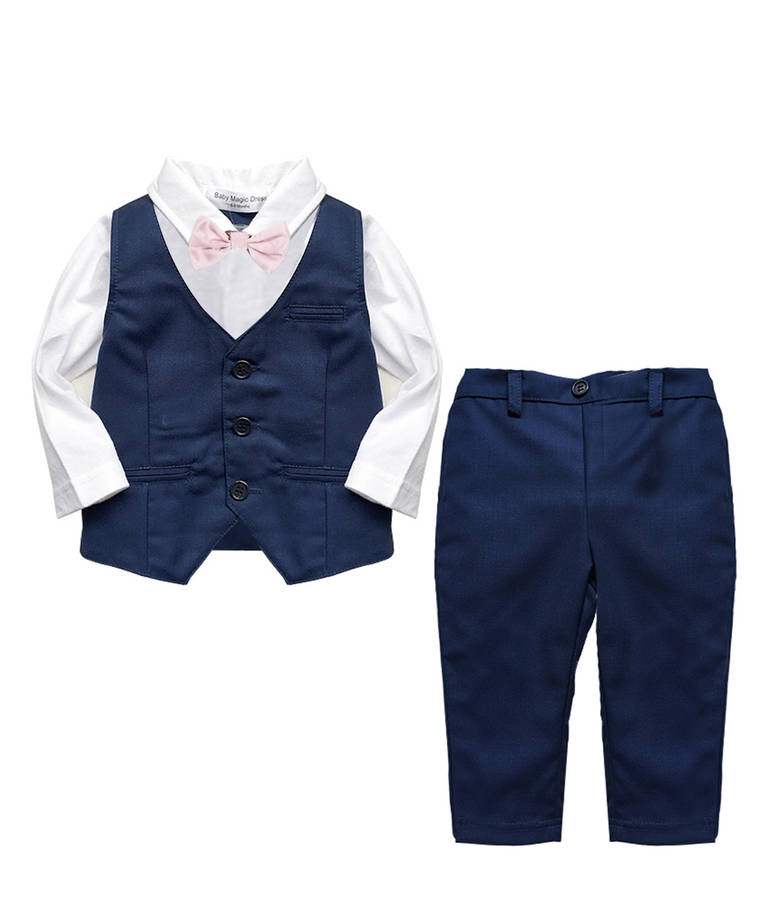 baby boy's 2pc formal wedding suit by baby magic dress ...
