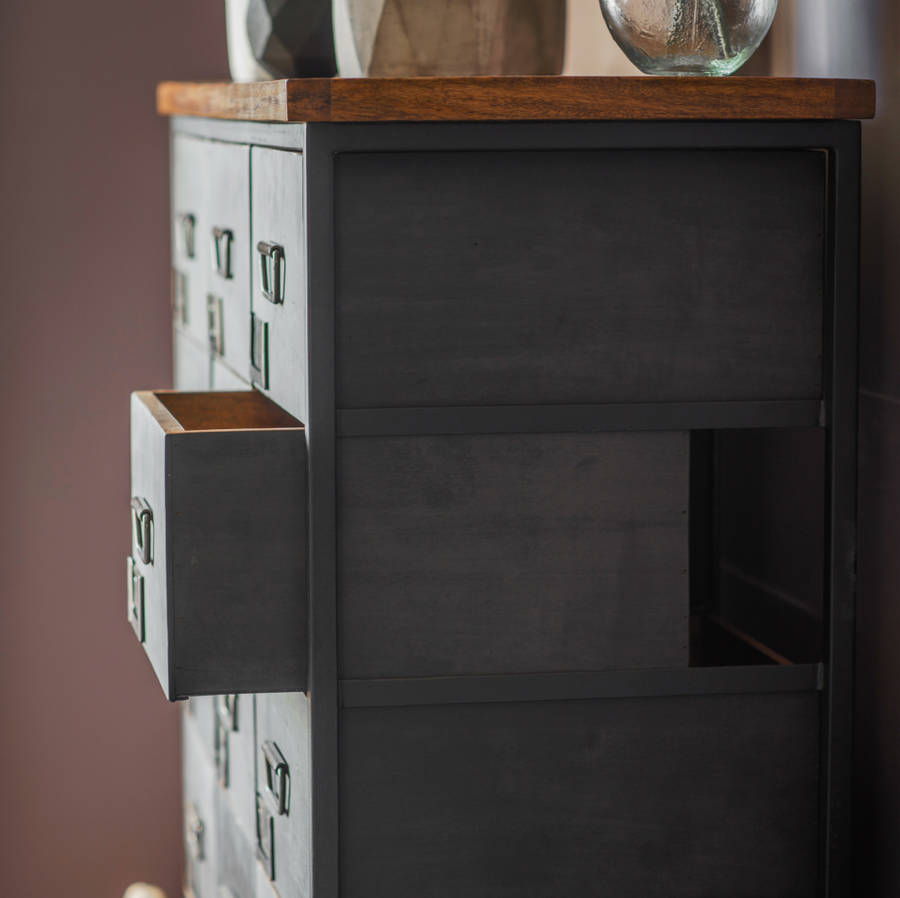 black apothecary chest by rose & grey