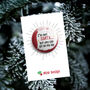 Naughty Santa Xmas Badge, thumbnail 1 of 5