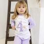 Girls Personalised Lilac Unicorn Birthday Pyjamas, thumbnail 10 of 12
