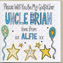 Will You Be My Godfather Personalised Card, thumbnail 2 of 2