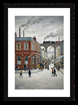 Queen Victoria Pub Lowry Style Framed Tribute Art, 2 of 2
