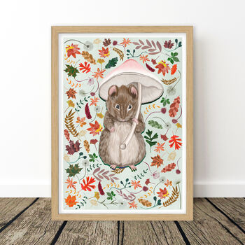 Woodland Mouse Nursery Print, 10 of 12