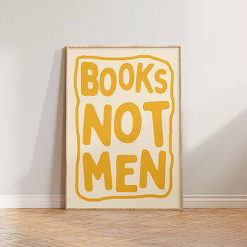 Feminist Books Not Men Funny Reading Print, 4 of 8