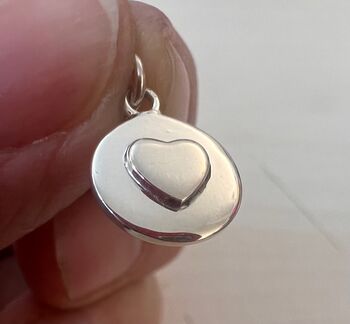 Heart Necklace In Sterling Silver With Mixed Metal, 7 of 7