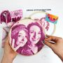 Pink Stitch A Selfie Cross Stitch Kit, Adult Craft Kit, thumbnail 7 of 8
