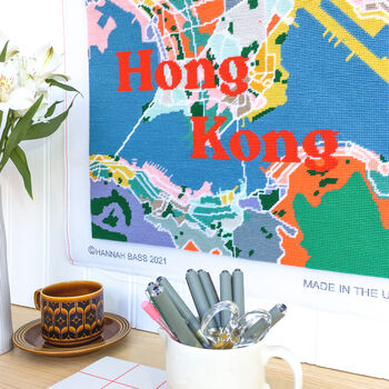 Old Hong Kong City Map Tapestry Kit, 4 of 10