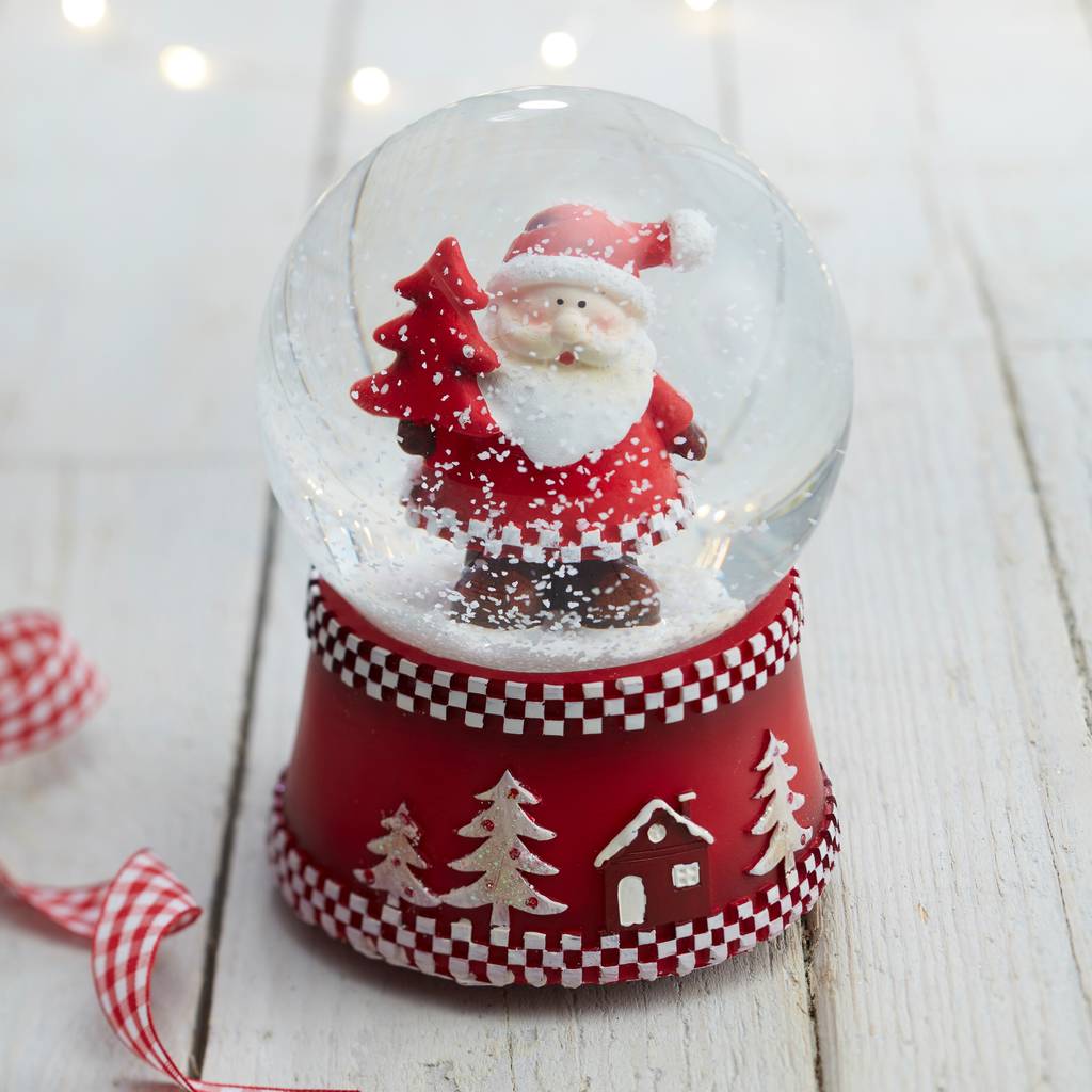 Nordic Santa Musical Snow Globe By The Christmas Home ...