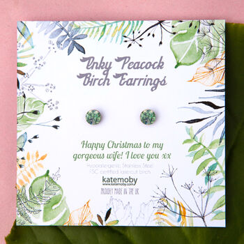 Christmas Personalised Wildlife Tiny Stud Earrings, 9 of 10