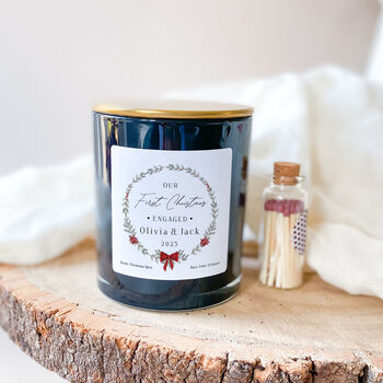 Our First Christmas Engaged Candle Gift, 3 of 10
