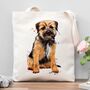 Luxury Border Terrier Tote Bag, thumbnail 1 of 2