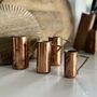 Vintage Copper And Brass Measuring Cups Set Of Four, thumbnail 1 of 4