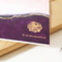 Ombré Eid Mubarak Card Plum With Gold Foil Typography, thumbnail 3 of 3