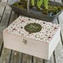 Personalised Garden Design Keepsake Storage Box, thumbnail 1 of 4