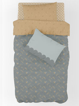 Single Bed Bedding Set, Organic Cotton Ferns Design, 6 of 6