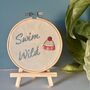 Mini Wild Swimming Embroidery Kit, thumbnail 1 of 3