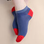Peace Blue And Lux Taylor Blue Men's Trainer Socks Bundle, thumbnail 4 of 7