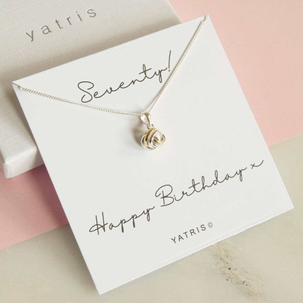 70th Birthday Necklace Gift, 1 of 5