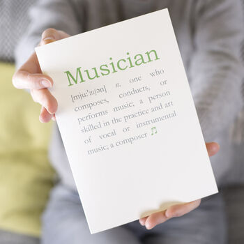 Personalised Musician Definition Music Lovers Card, 3 of 6