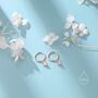 Sterling Silver Star Dangle Huggie Hoop Earrings, thumbnail 3 of 11