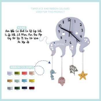 Children's Under The Sea Themed Octopus Clock, 7 of 7