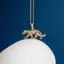 Leopard Necklace In 18ct Gold Plated Sterling Silver, thumbnail 3 of 11