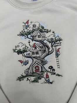 Cottagecore Garden Gnome Embroidered Sweatshirt, 2 of 6