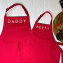Personalised Dadddy And Me Apron Set, thumbnail 8 of 9