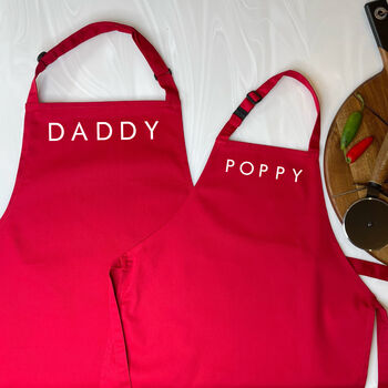 Personalised Dadddy And Me Apron Set, 8 of 9