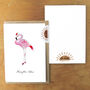 Flamboyance Christmas Chilean Flamingo Greetings Card, thumbnail 5 of 6