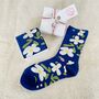 Pair Of Eco Friendly Floral Socks ~ Boxed, thumbnail 1 of 4