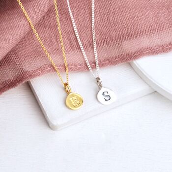Personalised 24ct Gold Vermeil Initial Letter Necklace, 4 of 7