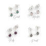 Tiny Birthstone Stud Earrings In Sterling Silver, thumbnail 3 of 5