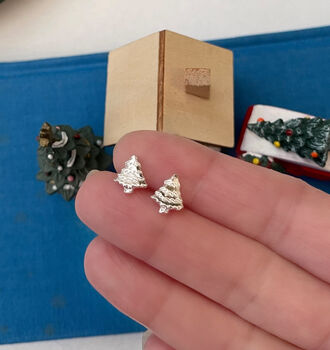 Sterling Silver Mini Christmas Tree Ring, 11 of 11