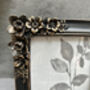 Floral Black And Gold Aged Photo Frame Freestanding 6x4, thumbnail 7 of 10