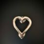 Brass Love Heart Door Knocker Nickel Finish, thumbnail 3 of 3