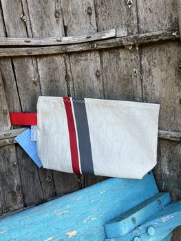 No3 Small Upcycled Versatile Sailcloth Pouch, 5 of 7